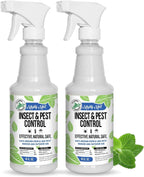 Mighty Mint Peppermint Oil Insect Repellent Spray – Natural Indoor & Outdoor Bug Control for Spiders, Ants, Roaches, and More – Plant-Based, Extra-Strong Formula - 16 oz (Pack of 2)
