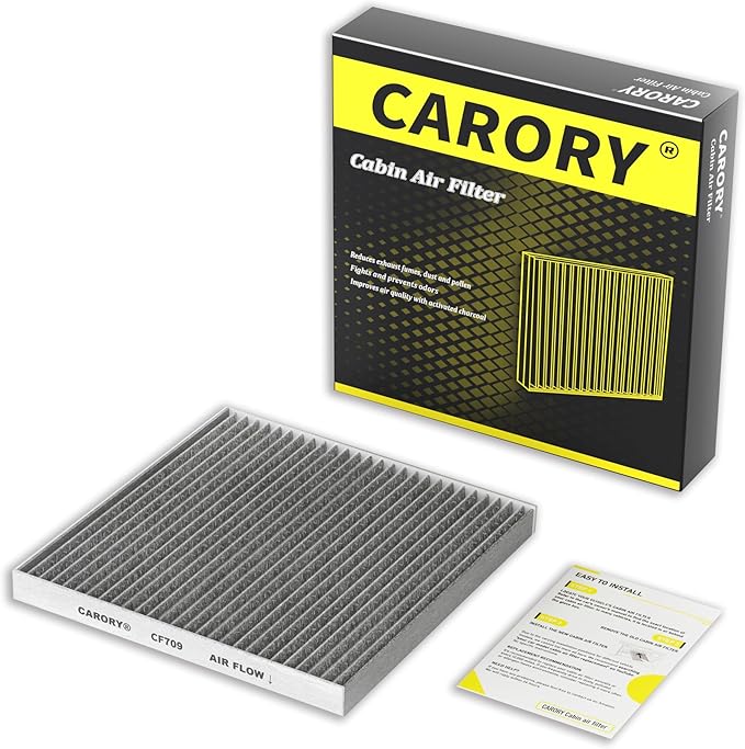 Cabin Air Filter w/Activated Carbon for Hyundai Accent 12–17, Tucson 05–15, Veloster 12–17, Kia Forte 10–13, Forte Koup 10–13, Forte 5 12–13, Rio 06–17, Rondo 07–12, Sportage 05–16 and More
