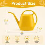 Fasmov Plastic Watering Can, Yellow, 1-Gallon