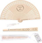 10 PCS Custom Fans Personalized Folding Fans for Line Dancing Wooden Hand Fan Wedding Favors Bulk Fans for Guests Party Event Use (Style14)