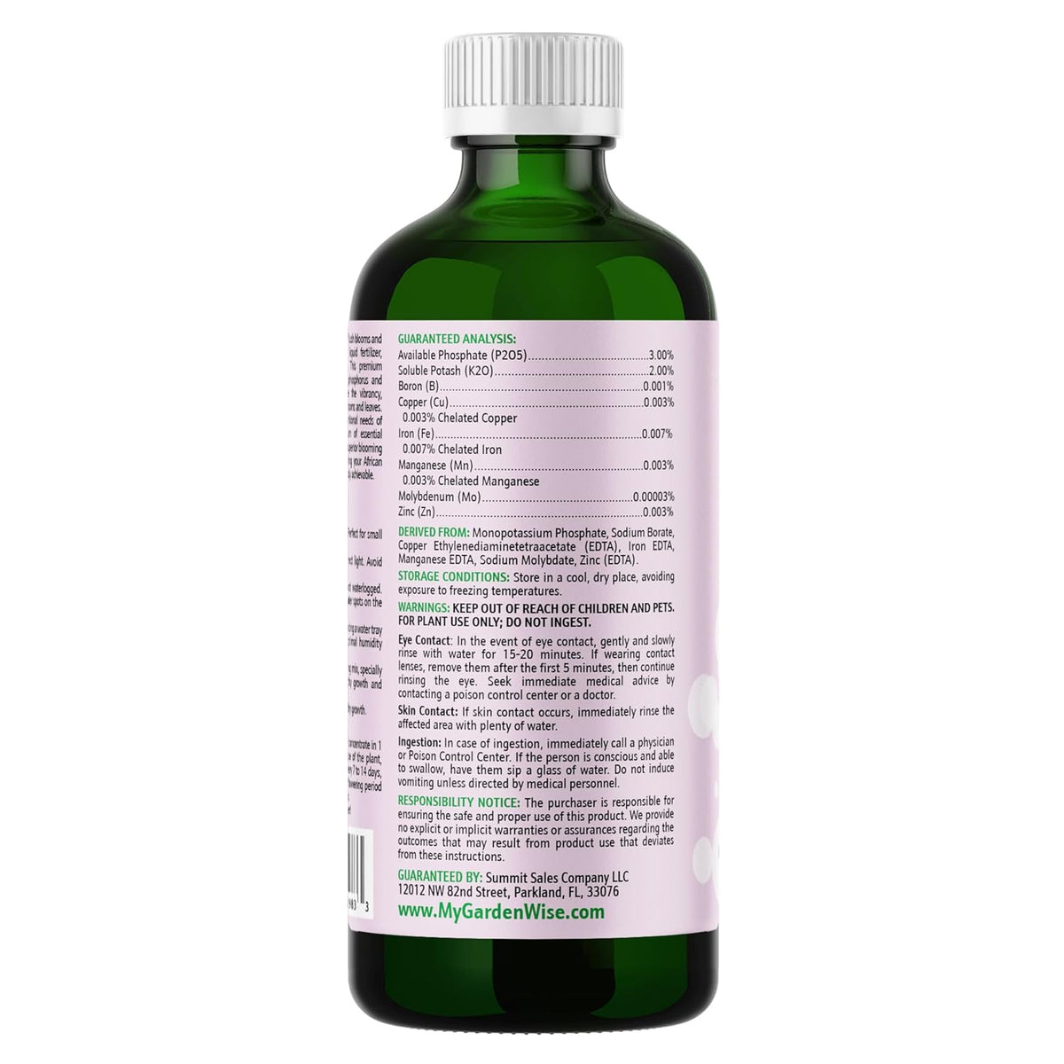0-3-2 African Violet Fertilizer for Indoor Plants: Concentrated Plant Food – Plant Fertilizer, Bloom Booster for All Violets, Indoor Flowering Plants, Vigorous Growth and Blooming (8 OZ)