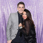 8ft x 8ft Light Purple Sequin Backdrop Curtain Glitter Photo Booth Backdrop for Wedding Birthday Baby Shower Event Decorations