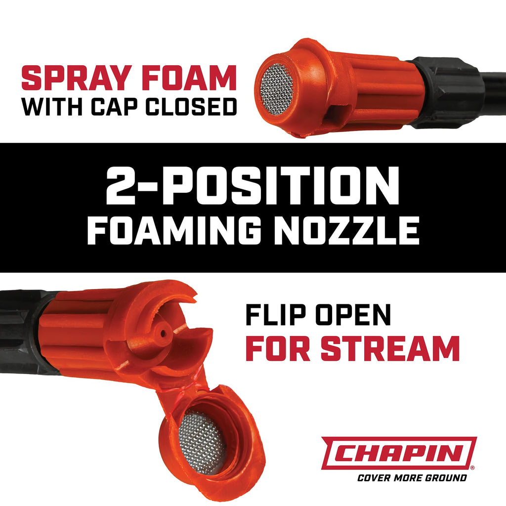 Chapin 1-Gallon Pump Sprayer, Foaming Nozzle for Visible Coverage, 2 Pack