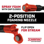 Chapin 1-Gallon Pump Sprayer, Foaming Nozzle for Visible Coverage, 2 Pack
