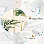 Glawry Small Stall Narrow Shower Curtain 39Wx72L Inches Single Tropical Boho Mid Century Leaves Abstract Bathroom Palm Leaf Plant Green Minimalist Bath Accessories Art Home Decor Fabric 7 Pack Hooks