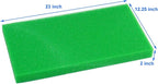 AQUANEAT Aquarium Filter Sponge Open Cell Foam Sheet Bio Sponge Filter Media Pad HMF Fish Tank Sump Divider (23" Lx 12.25" W x 2" H, Green)