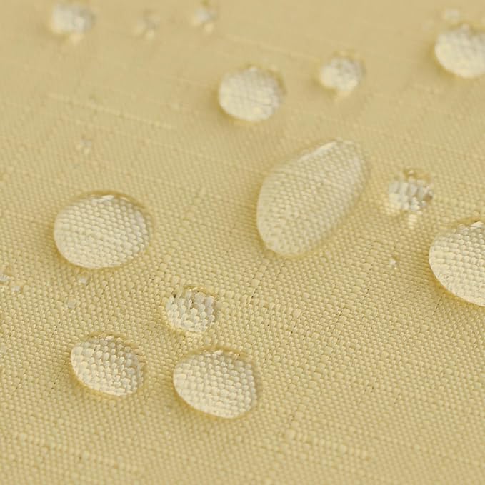Outdoor Tablecloth Wrinkle-Free Stain Resistant Waterproof Polyester Fabric Table Cover with Zipper Umbrella Hole for Picnic/Party/Dinner/Patio Garden(60×60inch Square,Zippered,Yellow)