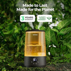 Homvana 3.6L Cool Mist Humidifiers for Bedroom, Large Room, Home, House, Office, Living Room, 34H Top Fill Easy to Clean Small Humidifier for Plants indoor, Grow Tents, Greenhouse, Filterless (Black)