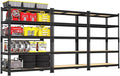 PrimeZone 35.5" x 12" x 72" Heavy Duty Storage Shelves - 5 Tier Adjustable Garage Storage Shelving, Metal Storage Utility Rack Shelf Unit for Warehouse Pantry Closet Kitchen, Black, 3 Pack