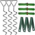 Tree Stake Kit, Heavy Duty Spiral Tree Stakes for Leaning Trees, Straightening Solution for Young Trees in Bad Weather