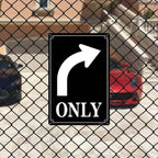 8x12" Left Turn Only Arrow Signs - High-Intensity Aluminum Parking Lot Sign, Weatherproof & Fade-Resistant, Ideal for Outdoor & Indoor Use - Curbside Sign