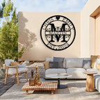 Custom Metal Name Sign, Personalized Family Last Name Signs for Home, Split Letter Monogram Wall Art Decor, Customized Metal Signs for Outdoor, Personalized Wedding Housewarming Gift