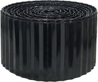 Corrugated Metal Garden Edging, 6"×100Ft Landscape Edging Border for DIY Lawn, Flower Bed and Garden, Flexible Bender Border for Lawn and Yard, Sturdy Galvanized Garden Edging Border, Black