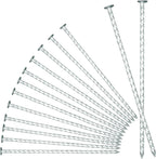 8" Heavy Duty Spiral Landscape Spikes - Solid Galvanized Metal Garden Stakes for Fixing Paver Edging, Weed Barriers, Artificial Turf, Tent and More (100 Pack)