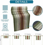 Sage Green Wooden Cotton Linen Table Runner for Dining Kitchen, Wedding Outdoor Party Tablerunners Decoration, Vintage Country Retro Distressed Grain Dresser Scarf Coffee Tablecloth Runners 13''x108''