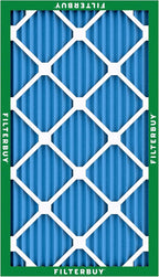 Filterbuy 14x22x1 Air Filter MERV 13 Optimal Smoke & Allergy Defense (3-Pack), Electrostatic Pleated HVAC AC Furnace Filters Replacement, Made in USA (Actual Size: 13.50 x 21.50 x 0.75)