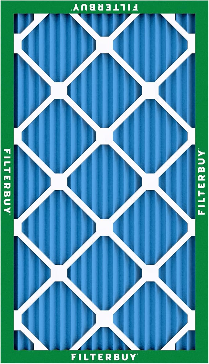 Filterbuy 12x20x1 Air Filter MERV 13 Optimal Smoke & Allergy Defense (3-Pack), Electrostatic Pleated HVAC AC Furnace Filters Replacement, Made in USA (Actual Size: 11.50 x 19.50 x 0.75)