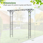 SAFSTAR 81-Inch Garden Arch, Metal Arbor Archway for Climbing Plants, Decorative Lawn Arbor, Heavy-Duty Arch Trellis for Climbing Plants Outdoor Wedding Ceremony Party Backyard