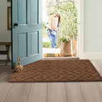 Walensee Indoor Doormat, Front Door Mat for Entrance (20"x32" Brown) Machine Washable Entryway Rug, Non Slip Trapper Door Rugs Absorbent Dirt Low Profile Shoes Scraper Inside Floor Mats