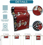 Red Chef Gourmet Cotton Linen Table Runner for Dining Kitchen, Wedding Outdoor Party Tablerunners Decoration, Black White Check Plaid Funny Kitchen Dresser Scarf Coffee Tablecloth Runners 13x72 Inches