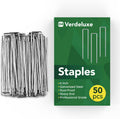 50 Pack Garden Staples,6 Inch 11 Gauge Galvanized U-Shaped Garden Stakes,Heavy-Duty Ground Lawn Stakes for Inflatables,Irrigation Tubing,Holding Fence,Weed Barrier Fabric,Decoration