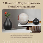 Young's Inc. Ceramic Flower Vase (Bee Happy) - White Ceramic Vase - Honeycomb Decor - 3" L x 3" W x 8" H Contains one Flower vase