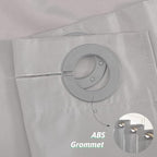 Furlinic No Hook Extra Long Shower Curtain 84 Length,Polyester Fabric Bathroom Curtains with 10 Plastic Split Grommets,Modern Hotel Style Waterproof Dark Grey Shower Curtains,Washable 72x84 Inch