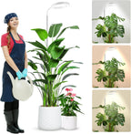 wolezek Grow Lights for Indoor Plants Full Spectrum, 80 LEDs 3 Colors Grow Light, 65in Large Plant Lights for Indoor Growing with 360°Gooseneck, 6/12/16H Timer, 5 Brightness, Height Adjustable, White