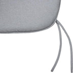 SleepMan Outdoor 17"x16" Chair Cushions with Ties Set of 6, Water Resistant All Weather U-Shape Seat Pads for Patio Garden Furniture Indoor Fade Resistant Patio Cushions (Light Grey)