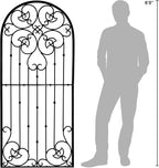 H Potter Large Garden Trellis Wrought Iron Heavy Scroll Metal Decoration Model GAR545 (Large Black)