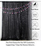 ShinyBeauty PHOTOBOOTH Background Best Choice-4FTx7FT-Black-Sequin backdrops, Sequin Fabric,Wedding backdrops,Rust Backdrop,Sequin Curtains,Photography Backdrop (Buy it Now) (Black)