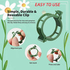 100Pcs Secured Plant Clips - Reusable Plastic Trellis Support for Tomato, Vine, Climbing Plants | Garden Clips for Vegetables & Outdoor Plants