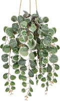 Briful Artificial Hanging Plants with Pot 17'' Fake String of Heart Vines Plants Faux Hanging Greenery for Home Room Office Garden Balcony Patio Front Door Hanging Decor