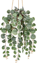Briful Artificial Hanging Plants with Pot 17'' Fake String of Heart Vines Plants Faux Hanging Greenery for Home Room Office Garden Balcony Patio Front Door Hanging Decor