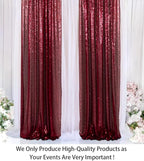 ShinyBeauty Sequin Curtains 2 Panels Burgundy 2FTx8FT Sequin Photo Backdrop Burgundy Sequin Backdrop Curtain Pack of 2-190222E