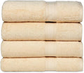 Casa Lino Linen Brown Bath Towels Set of 4 (54" x 27") - Large Bathroom Towel Set - 100% Cotton Towels for Bathroom - Highly Absorbent & Quick Dry Bath Towel Multipack - New Apartment Essentials