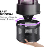 Mosquito Trap Outdoor, Flying Insect Bug Trap with Lighting, Sleep and Timer Functions, Gnat Flies Moths Wasps Beetles Catcher, Indoor Bug Mosquito Zapper Alternative, Black