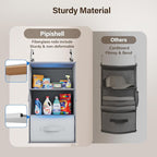 Pipishell 6-Shelf Hanging Closet Organizer, Hanging Shelves with 2 Separable 3-Tier Shelves, Closet Shelves Organizer with 3 Removable Drawers for Wardrobe, Nursery, Baby Clothes Organizer, Gray