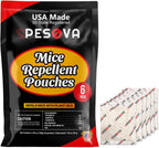Mouse Repellent Pouches, Natural Rodent Repellent for Home, Car, RV, Garage, and Storage-Peppermint Scented Mice Repellent, Long-Lasting Indoor & Outdoor Rodent Defense (6 Pack)