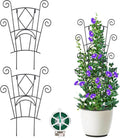 Stackable Plant Support Stakes, 2 Pack Metal Twig Plants Trellis for Indoor and Outdoor Use, Garden Accessories for House Potted Flower Monstera Trumpets 15.35 inch