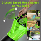 Leaf Blower Cordless, New Upgraded 1200W Brushless Motor Leaf Blower, 700CFM 200MPH with 3 Speed Modes, 160Mins Max Runtime, Handheld Electric Blower for Lawn Care, Yard, Dust & Snow