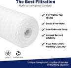 Membrane Solutions 5 Micron 10""x4.5"" String Wound Whole House Water Filter Replacement Cartridge Universal Sediment Filters for Well Water - 4 Pack, WPP-F10B-5