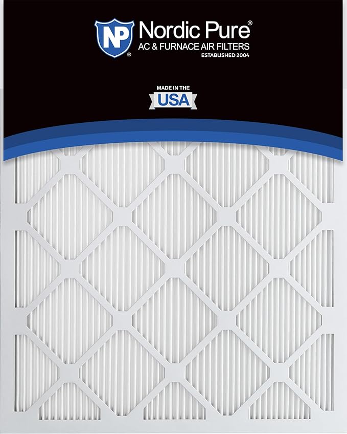 Nordic Pure 16x16x1 (Actual Size: 15 3/4 x 15 3/4 x 3/4) Tru Mini Pleat MERV 13 AC Furnace Air Filters – 2.5X More Media for Longer-Lasting, High-Efficiency Filtration - 3 Pack