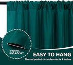 MEETSKY 10ft x 10ft Hunter Green Backdrop Curtains for Parties Wedding Curtain Rod Pocket Dark Green Photo Backdrop Sliding Drapes Backdrop Curtains for Photography, 5ft x 10ft, 2 Panels