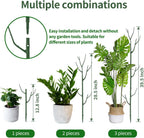 12 Pack Plant Support Stakes, Plant Stakes for Indoor and Outdoor Plants. 39.37inch Plant Sticks with Extension Poles, Plant Clips, Plant Ties for Potted Monstera Plants, Climbing Plants