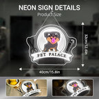 Pet Palace Neon Sign Dog LED Neon Signs for Wall Decor Pet Grooming&Hair Cut Salon Club Led Light for Animal Clinics Neon Wall Unique Gift for Pet Shop