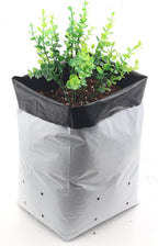 TEXALAN(R Poly Grow Bag Planters Panda Film Black and White 7 Gallon 25pcs