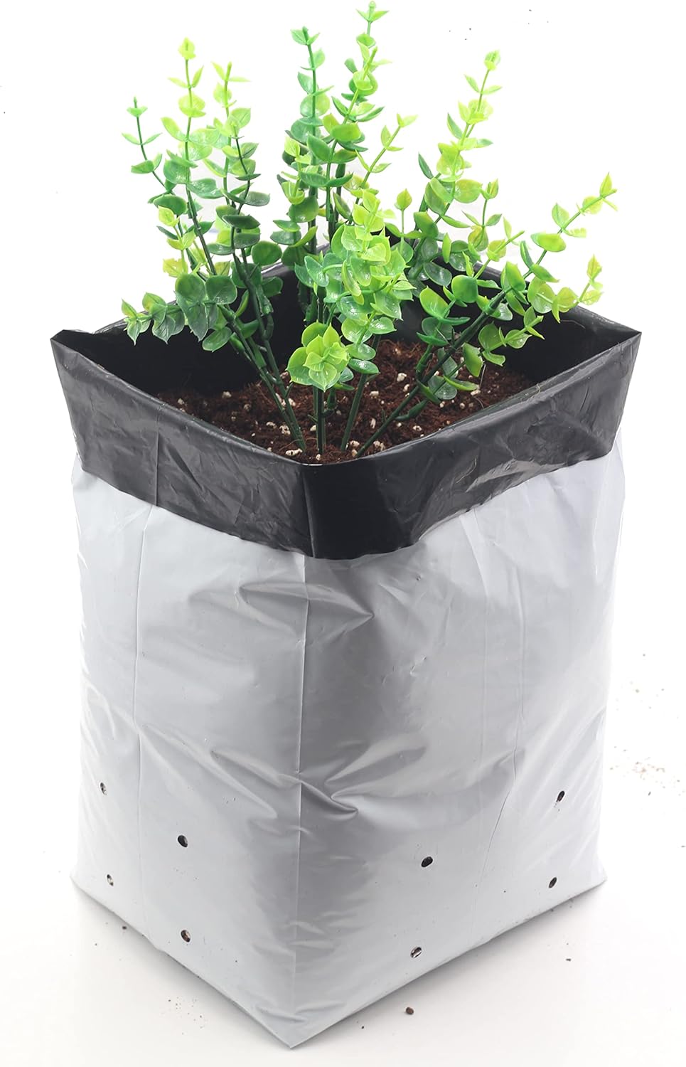 TEXALAN(R Poly Grow Bag Planters Panda Film Black and White 7 Gallon 25pcs