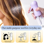 RMNJPW 3Pcs Continuous Spray Bottles For Hair,Ultra Fine Mister for Hair Styling, Plants, Cleaning, Salon, Misting & Skin Care (200ML Green+Pink+Purple)