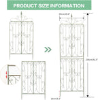 Sungmor 2 Pack Large Garden Trellis for Climbing Plants, 92.5 Inch Tall Rustic Green Garden Metal Trellis, Decorative Trellis for Outdoor Rose Vines Cucumbers Support, Greenhouse, Flowerbed, Backyard
